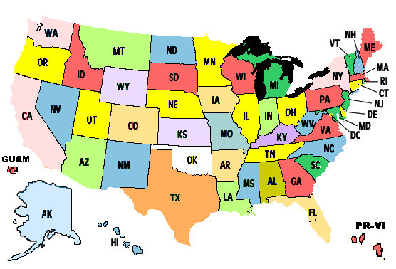 Map of United States